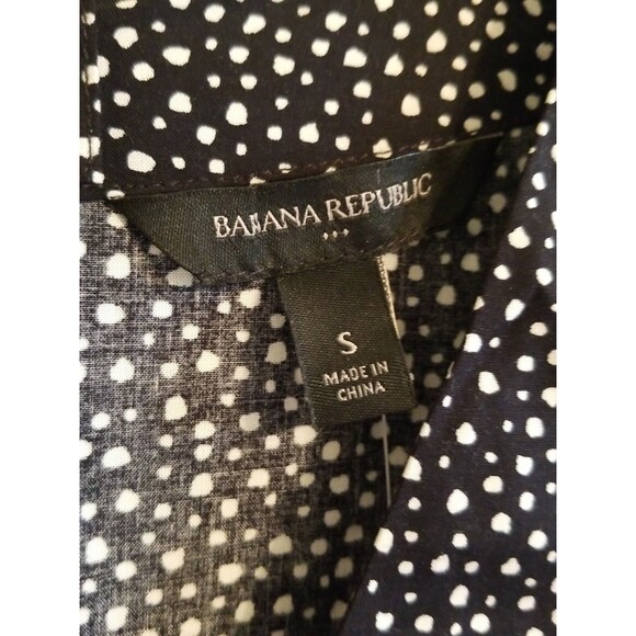 Banana Republic Romper Shorts Size Small Black White Polka Dot With Pockets - Picture 5 of 9